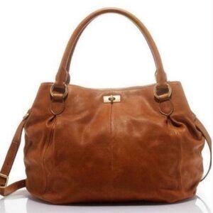 J. Crew Brompton Hobo Shoulder Bag Cognac Brown